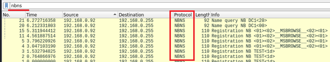 NBNS-трафик в сети