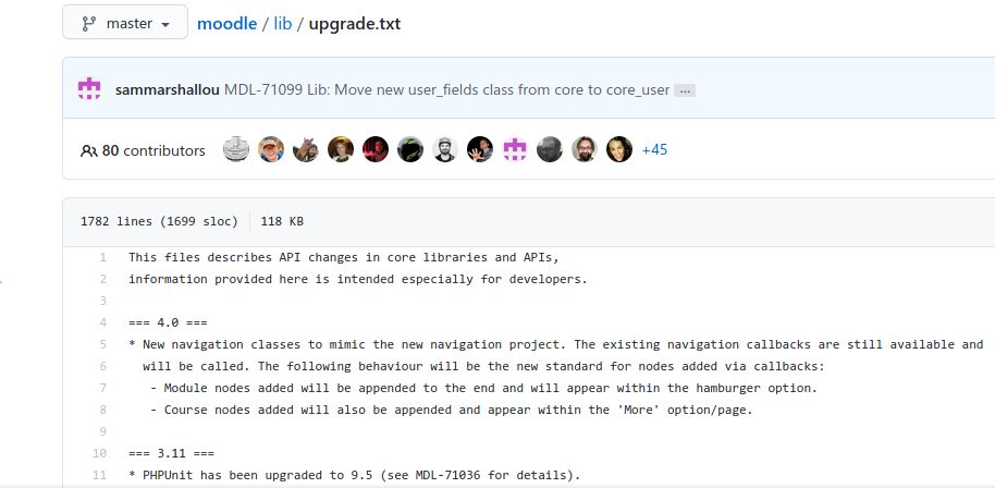 Файл upgrade.txt в репозиториях GitHub
