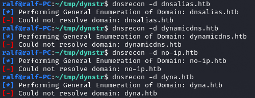 Проверка найденных имен DNS
