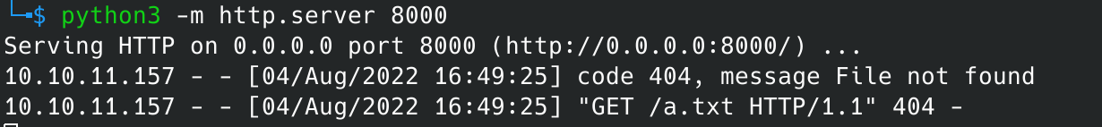 Логи веб-сервера Python 3