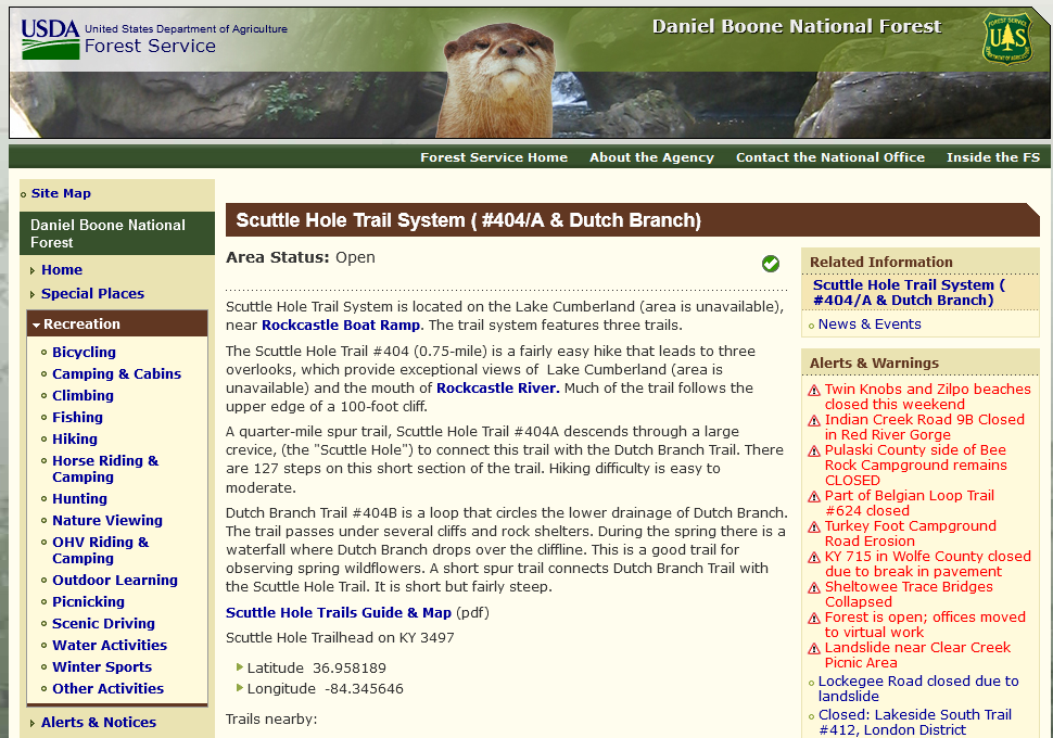Сайт национального парка