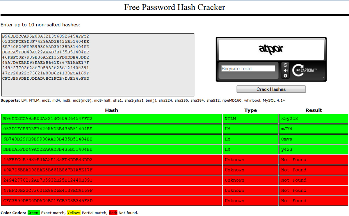 «Крэк-станция» с трудом вскрывает случайные пароли длиной от пяти символов даже по LM-хешам