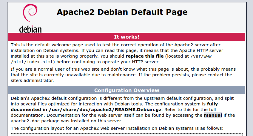 Стартовая страница Apache по адресу http://crossfit.htb
